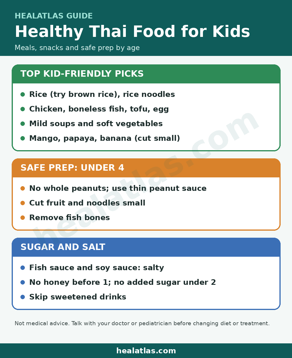 Healthy Thai Food for Kids infographic by healatlas.com