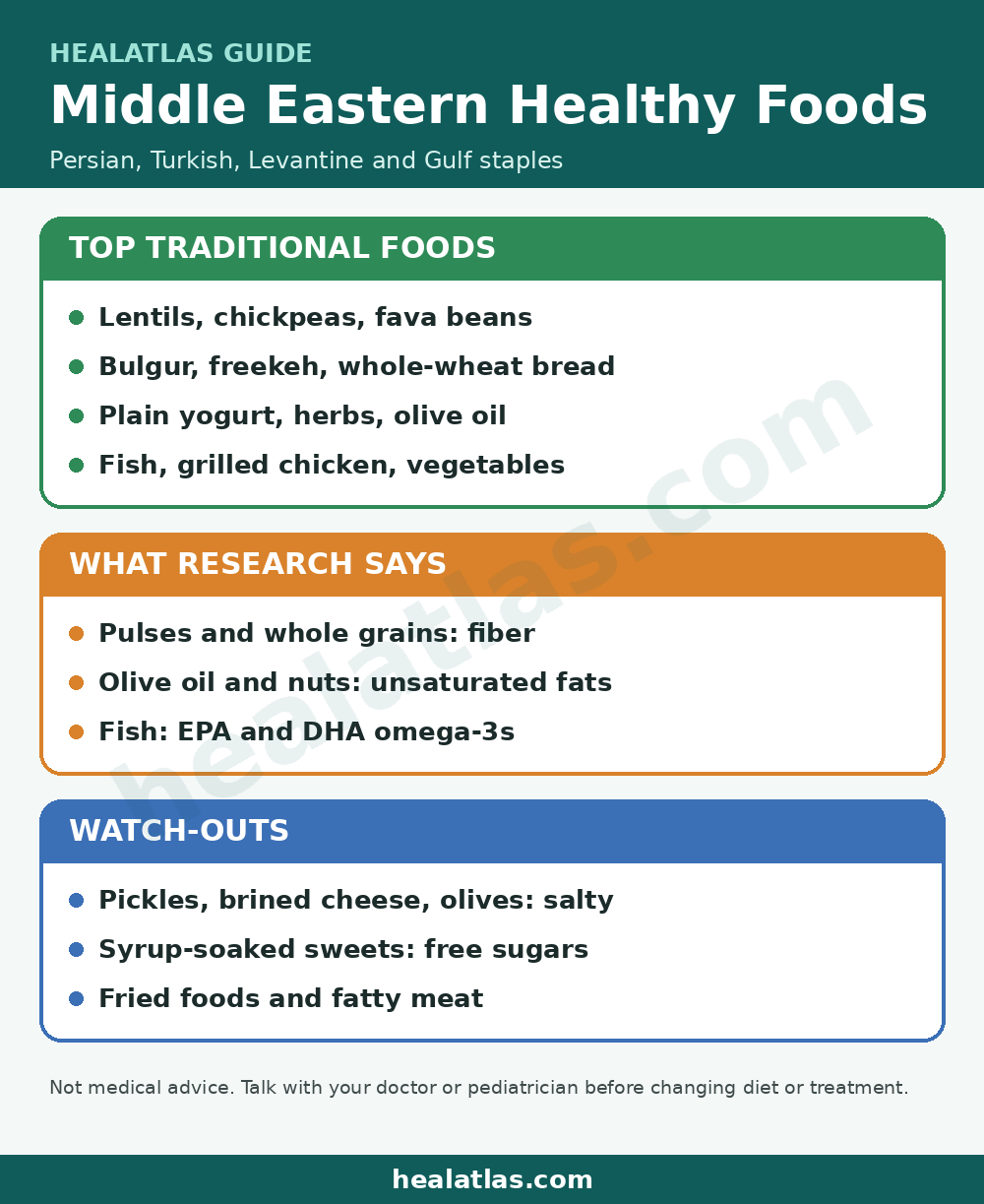 Middle Eastern Healing Foods infographic by healatlas.com